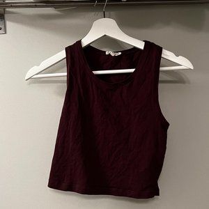 Wilfred Free Burgundy Cropped Tank Top XS